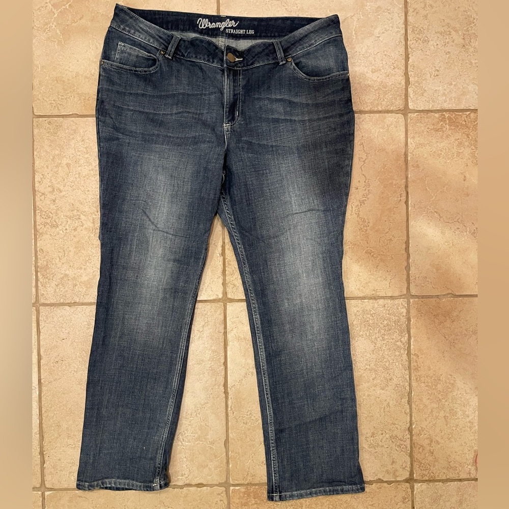 Wrangler Women's Dark Blue Straight Leg Jeans